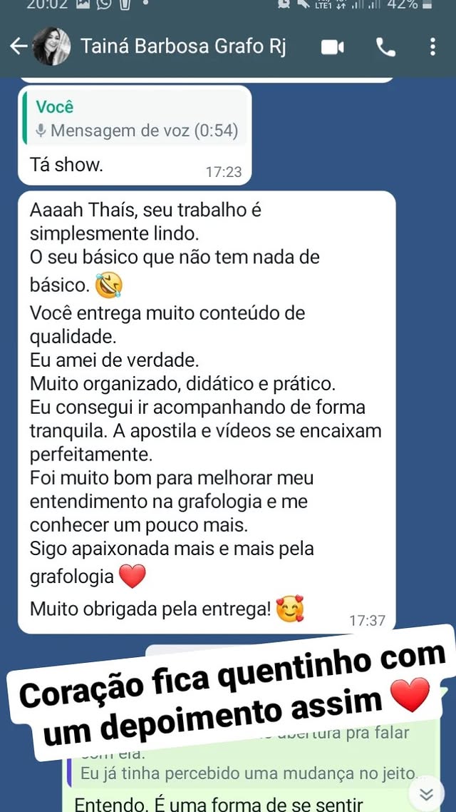 Depoimento Taine Barbosa